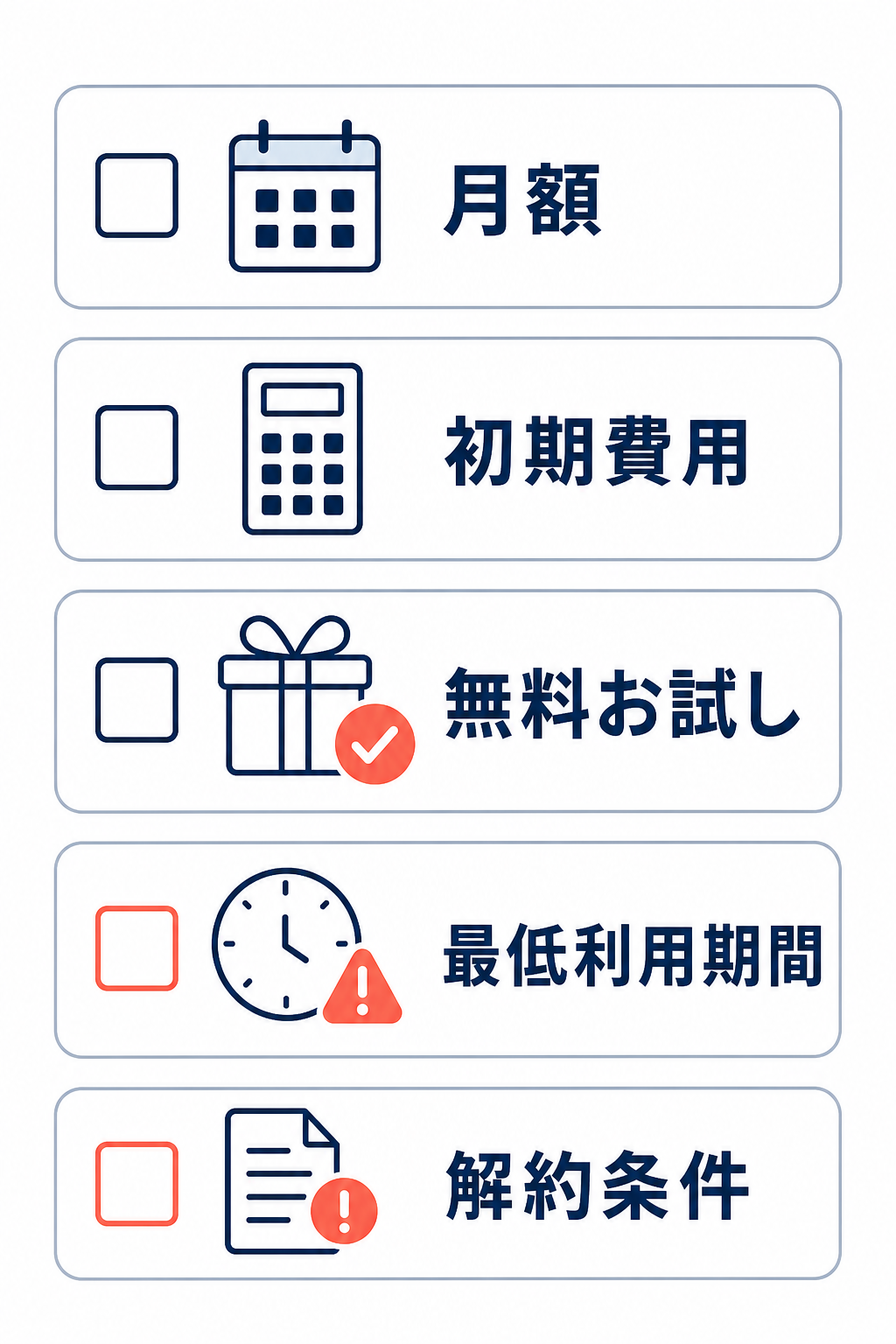 RMS Service Squareを選ぶときに確認する費用と契約条件のチェックリスト