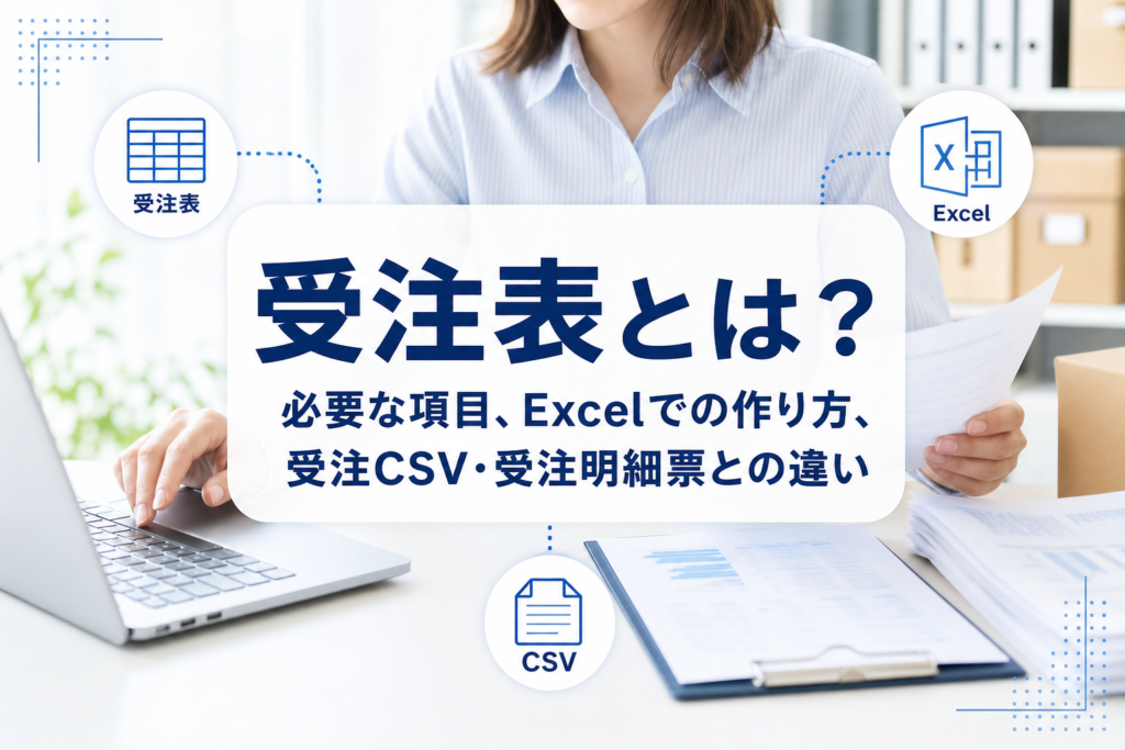 受注表をExcelで管理する業務シーンのアイキャッチ